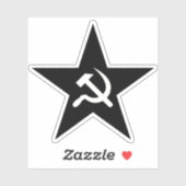 Der Hammer und der Sichelstern - v2 (schwarz) Aufkleber (Blatt)