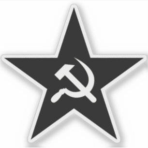Der Hammer und der Sichelstern - v2 (schwarz) Aufkleber