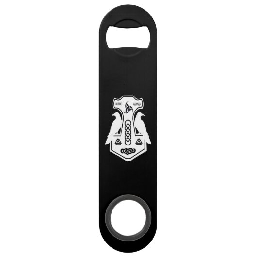 Der Hammer-und die Raben-Bar-Schlüssel des weißen Speed Flaschenöffner (Rückseite)