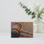 Der Hammer-Visitenkarte des hölzernen Richters Visitenkarte (Stehend Vorderseite)