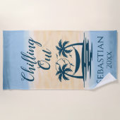 Der Hammock-Strand mit Palmen wird abkühlen Strandtuch (Vorderseite)