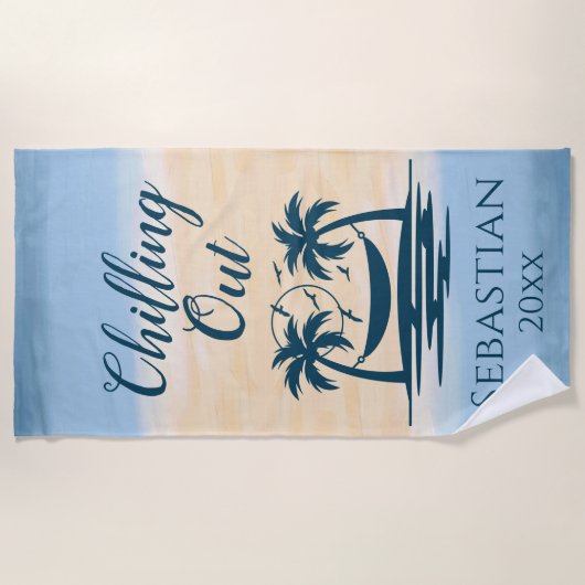 Der Hammock-Strand mit Palmen wird abkühlen Strandtuch (Vorderseite)