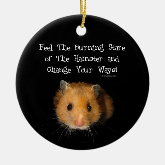 Der Hamster Keramik Ornament (Vorne)