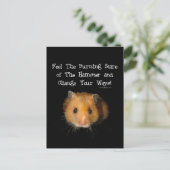 Der Hamster Postkarte (Stehend Vorderseite)