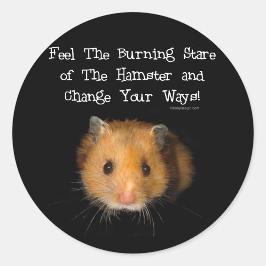 Der Hamster Runder Aufkleber (Vorderseite)