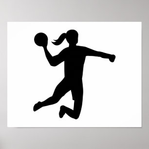 Der Handball der Frauen Poster