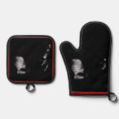 Der Handschuh - Ofenhandschuh & Topflappen-Set (Vorderseite)
