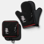 Der Handschuh - Ofenhandschuh & Topflappen-Set (Vorderseite/Rückseite)