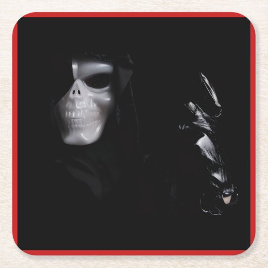 Der Handschuh - Rechteckiger Pappuntersetzer (Vorderseite)