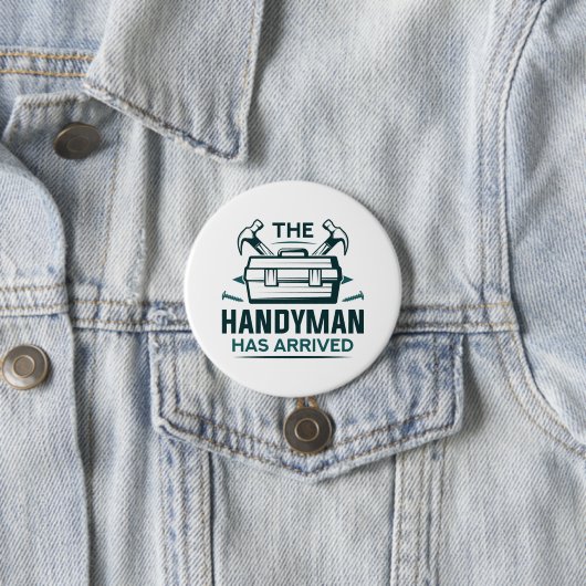 Der Handyman ist angekommen Button (Beispiel)