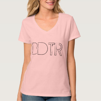 Der Hanes der Frauen Nano-V-Hals T - Shirt