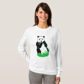 Der Hanes der Panda-Frauen langer Hülsen-Nano-T - T-Shirt (Vorne ganz)