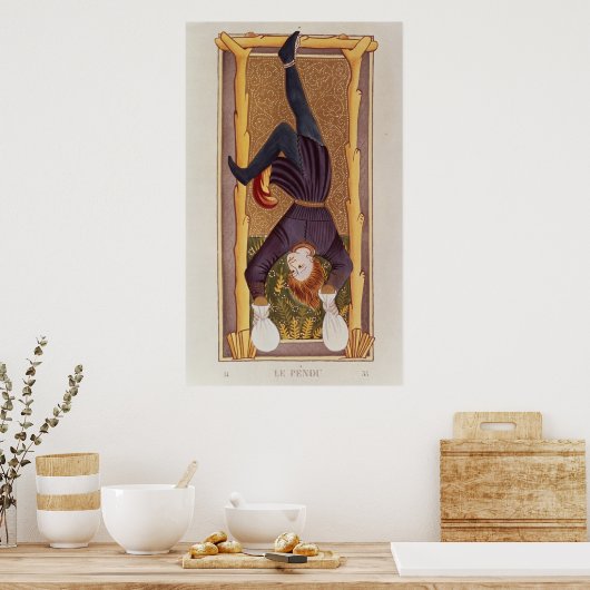 Der hanged Man, die Tarot-Karte, Französisch Poster (Küche)