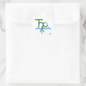 Der Happy Cultivator™ THC-Logo-Aufkleber Runder Aufkleber (Tasche)
