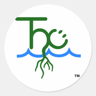 Der Happy Cultivator™ THC-Logo-Aufkleber Runder Aufkleber