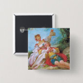 Der Happy Lovers Valentine Holiday Button (Vorne & Hinten)