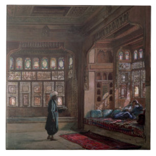Der Harem von Scheich Sadat, Kairo, 1870 Fliese