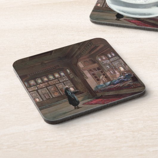 Der Harem von Scheich Sadat, Kairo, 1870 Getränkeuntersetzer (Linke Seite)