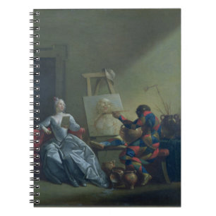 Der Harlekin-Maler, c.1742 (Öl auf Leinwand) Notizblock