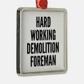 Der harte Arbeitsabbruch Silbernes Ornament (Rechts)