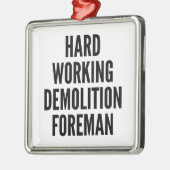 Der harte Arbeitsabbruch Silbernes Ornament (Links)