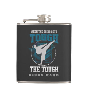 Der harte Kicks kämpfen Sport Spaß macht Frei Geis Flachmann