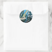 DER HARTE ROCK RUNDER AUFKLEBER (Tasche)