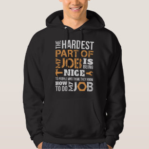 Der härteste Teil meiner Arbeit Angestellter Mecha Hoodie