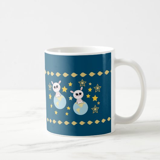Der Hase auf der Erde Kaffeetasse (Rechts)