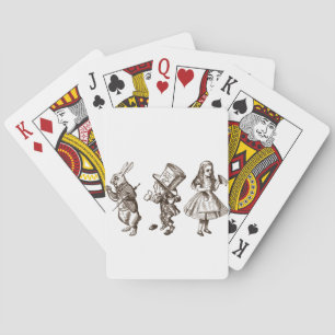 Der Hase, der Hutmacher & Alice aus dem Wunderland Spielkarten