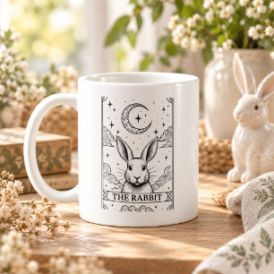 Der Hase   Mystische Mond-Tarotkarte Illustration Kaffeetasse