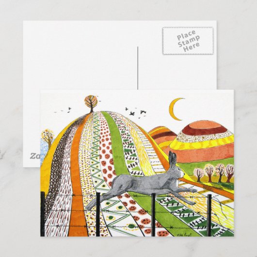 Der Hase Postkarte (Vorne/Hinten)