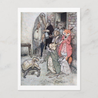Der Hase und die Schildkröte Postkarte