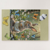 Der Hase und die Schmetterlinge Puzzle (Horizontal)
