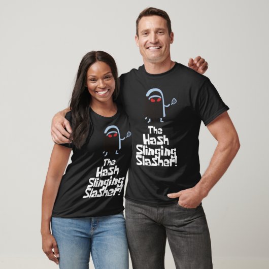 Der Hash Slinging Slasher! (Weißer Text) Wesentlic T-Shirt (Unisex)