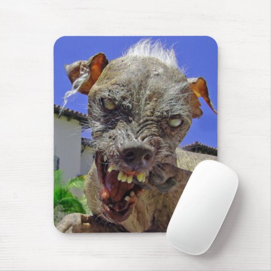 Der hässlichste Hund der Welt Mousepad (Mit Mouse)