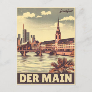 Der Hauptfluss in Deutschland - der Main Frankfurt Postkarte