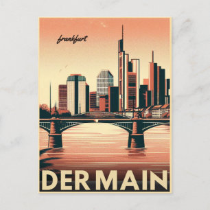 Der Hauptfluss in Deutschland - der Main Frankfurt Postkarte