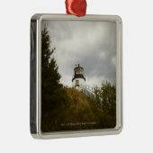 Der Hauptleuchtturm der Eule an einem bewölkten Silbernes Ornament (Rechts)