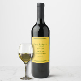 Der hausgemachte Dandelion Wein mit Ihrem eigenen Weinetikett