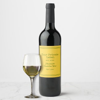 Der hausgemachte Dandelion Wein mit Ihrem eigenen Weinetikett