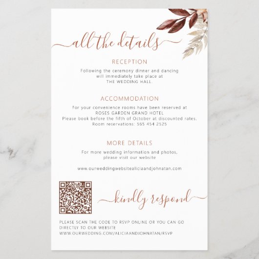 Der Haushalt fällt in Liebe, alles in einer Hochze Flyer (Hinten)