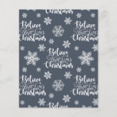 Der Haushalt glaubt an die Magie der Weihnachtskar (Rückseite)