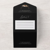 Der Haushalt schwarz botanisch elegant All In One Einladung (Außenbereich)