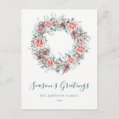 Der Haushalt Winter Grüne Jahreszeit Grüße Postkarte (Vorderseite)