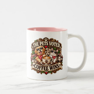 Der Haustier-Wähler Kaffee Gewinnt Haustierliebhab Zweifarbige Tasse