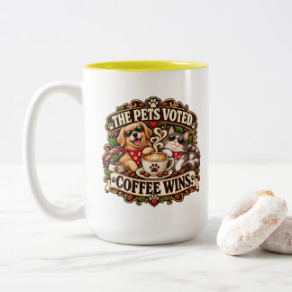 Der Haustier-Wähler Kaffee Gewinnt Haustierliebhab Zweifarbige Tasse