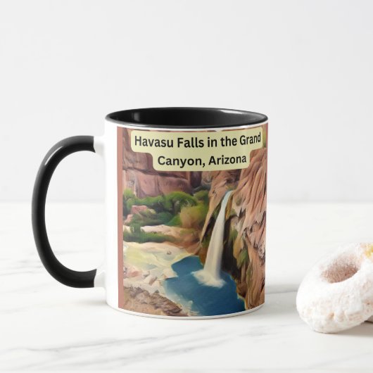 Der Havasu Falls ist ein atemberaubender Wasserfal Tasse (Mit Donut)