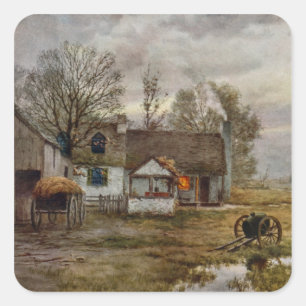 Der Hay-Wain-Sticker Quadratischer Aufkleber