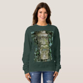 Der heidnische keltische Grüne Mann mit ivy Blätte Sweatshirt (Vorne ganz)